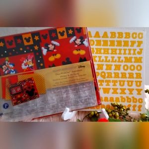 90s Creative Memories Done in One Micky Mouse with Bold Yellow Letter Stickers!